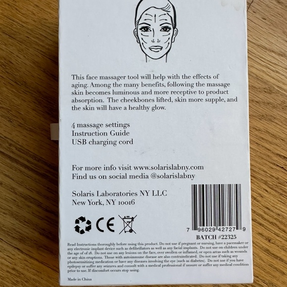 Solaris Face Tool Massager Red Light Pink Handheld - Picture 2 of 5